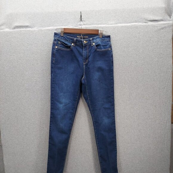Michael Kors Denim Selma Mid Rise Skinny Straight Leg Womens Blue Size 8 - Picture 1 of 8